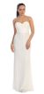 Strapless Sweetheart Neck Long Lace Formal Bridesmaid Dress in Off White